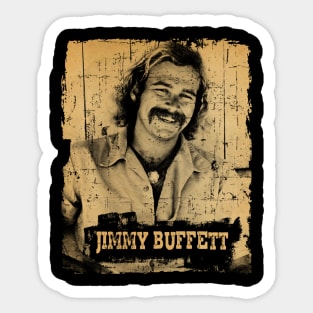 Vintage JIMMY Buffett //Design On tshirt for to all Sticker